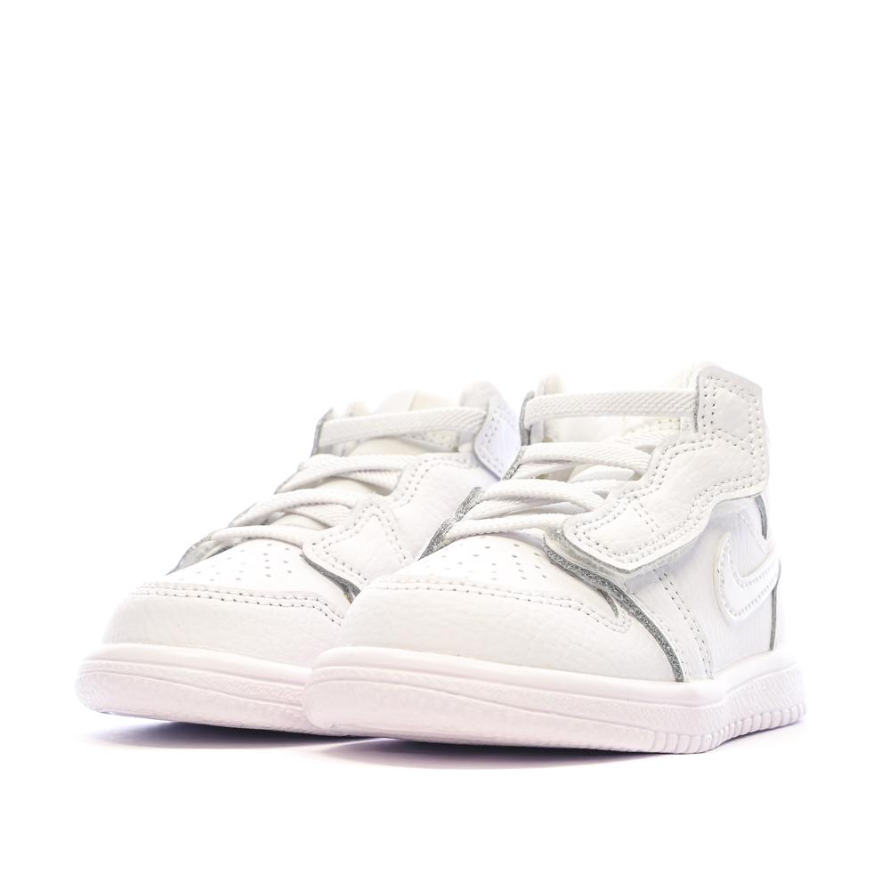 Baskets Blanches Garçon Nike Jordan 1 vue 6