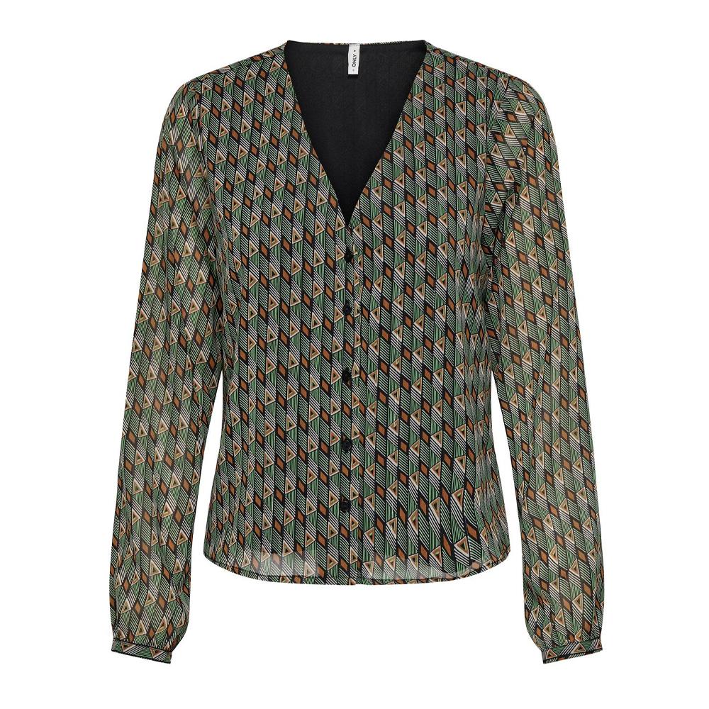 Blouse Verte/Noire à Motifs Femme Only Sierra pas cher