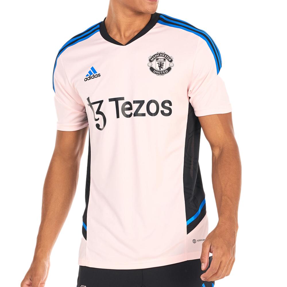 Manchester United Maillot Training Rose Homme Adidas 22/23 pas cher