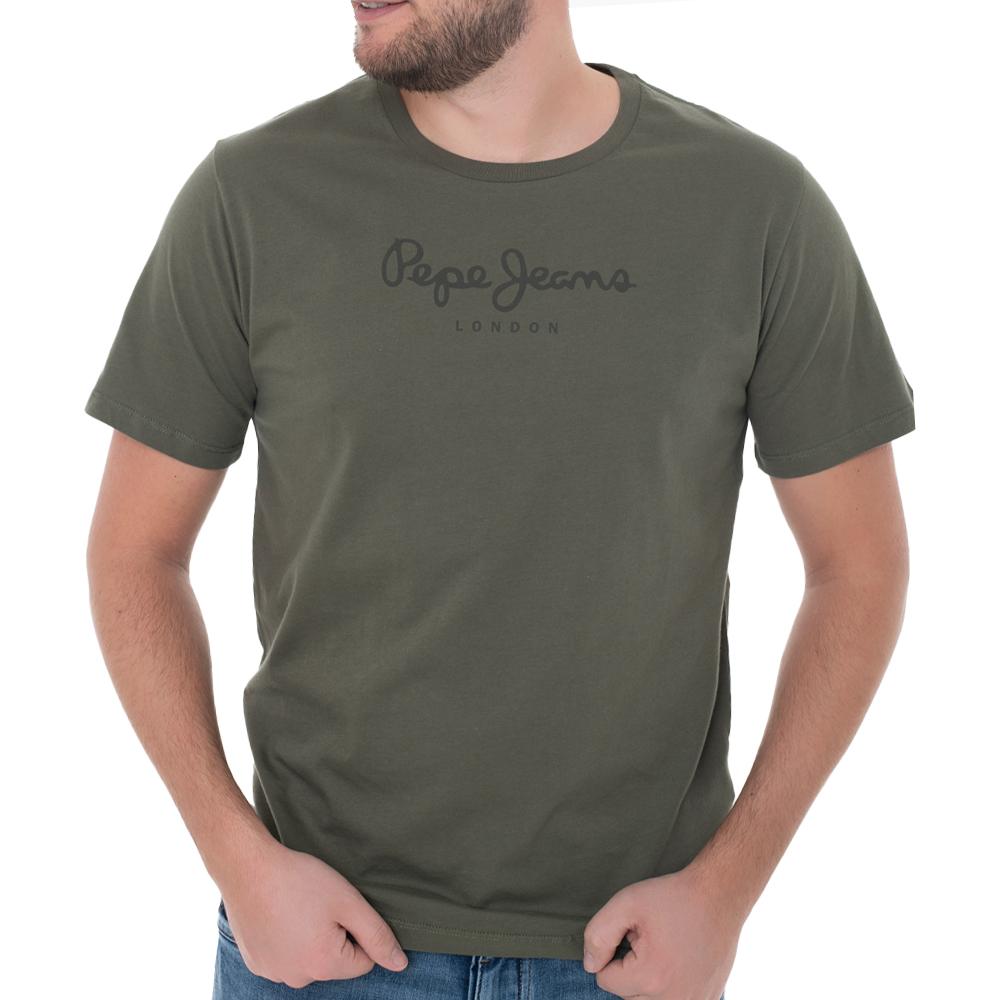 T-shirt Kaki Homme Pepe jeans Eggo SEB pas cher