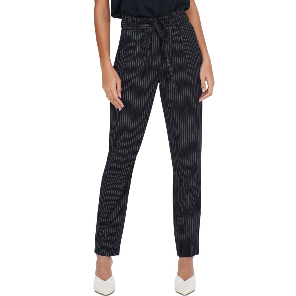 Pantalon Fluide Marine à rayures Femme JDY Tanja pas cher