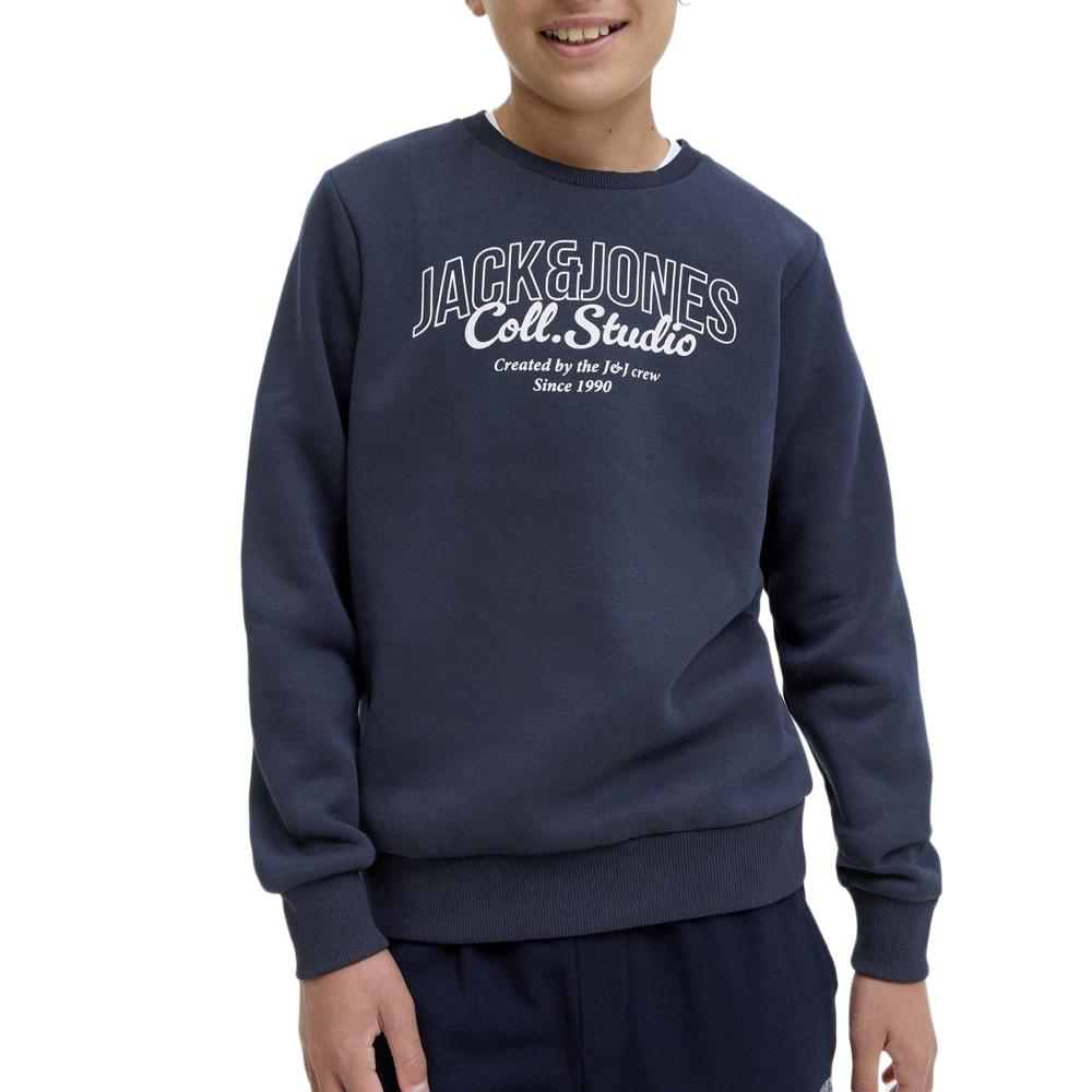 Sweat Marine Foncé Garçon Jack & Jones Makoto pas cher