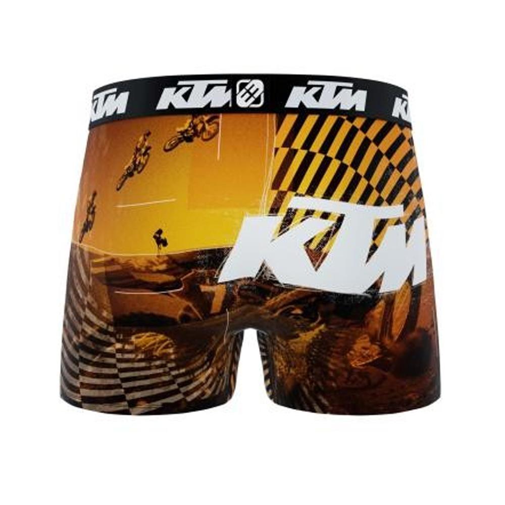 Boxer Noir/Orange Garçon KTM Cross vue 2