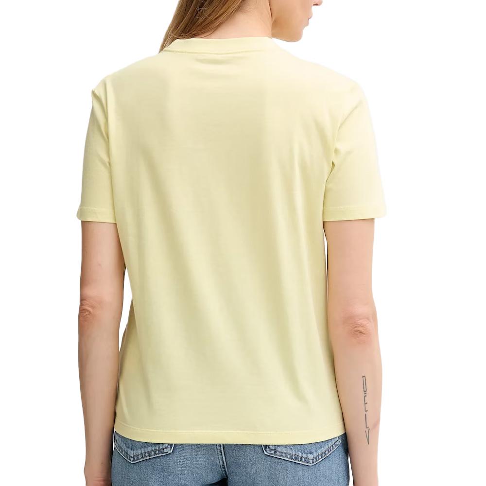 T-shirt Jaune Femme Calvin Klein Jeans Ss Classic vue 2