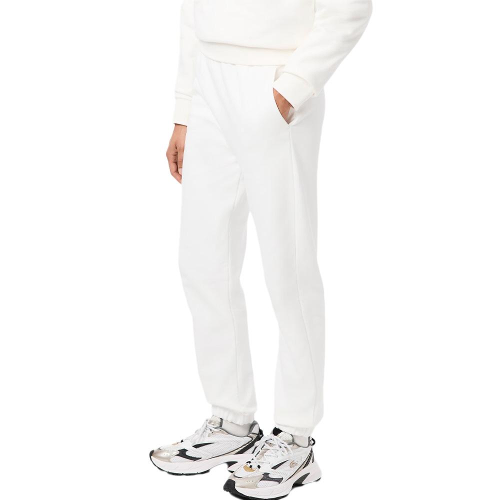 Jogging Blanc Femme Lacoste Fleece pas cher
