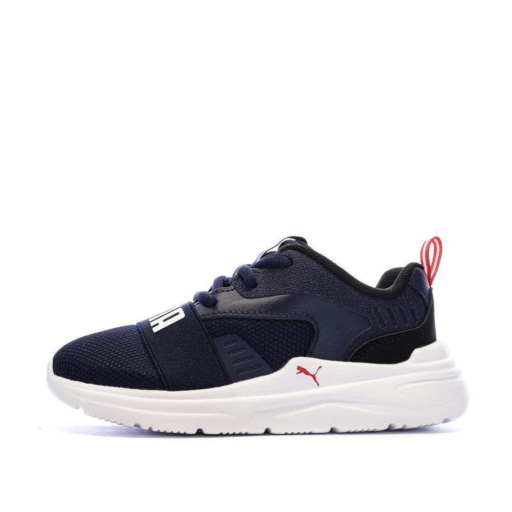 Puma Soft Wired 2 Sneaker für Jungen in Marineblau/Weiß/Rosa günstig
