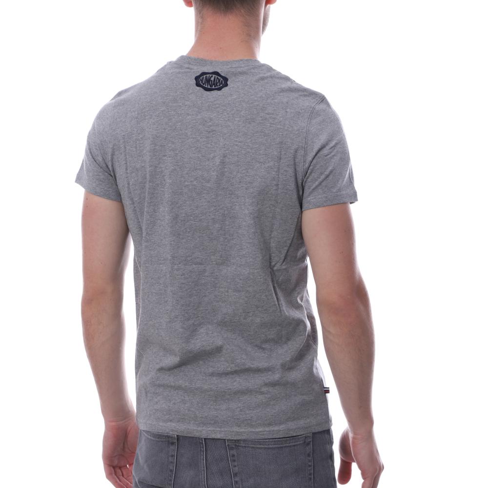 Tee-shirt Gris Homme HUNGARIA FRENC R NECK vue 2