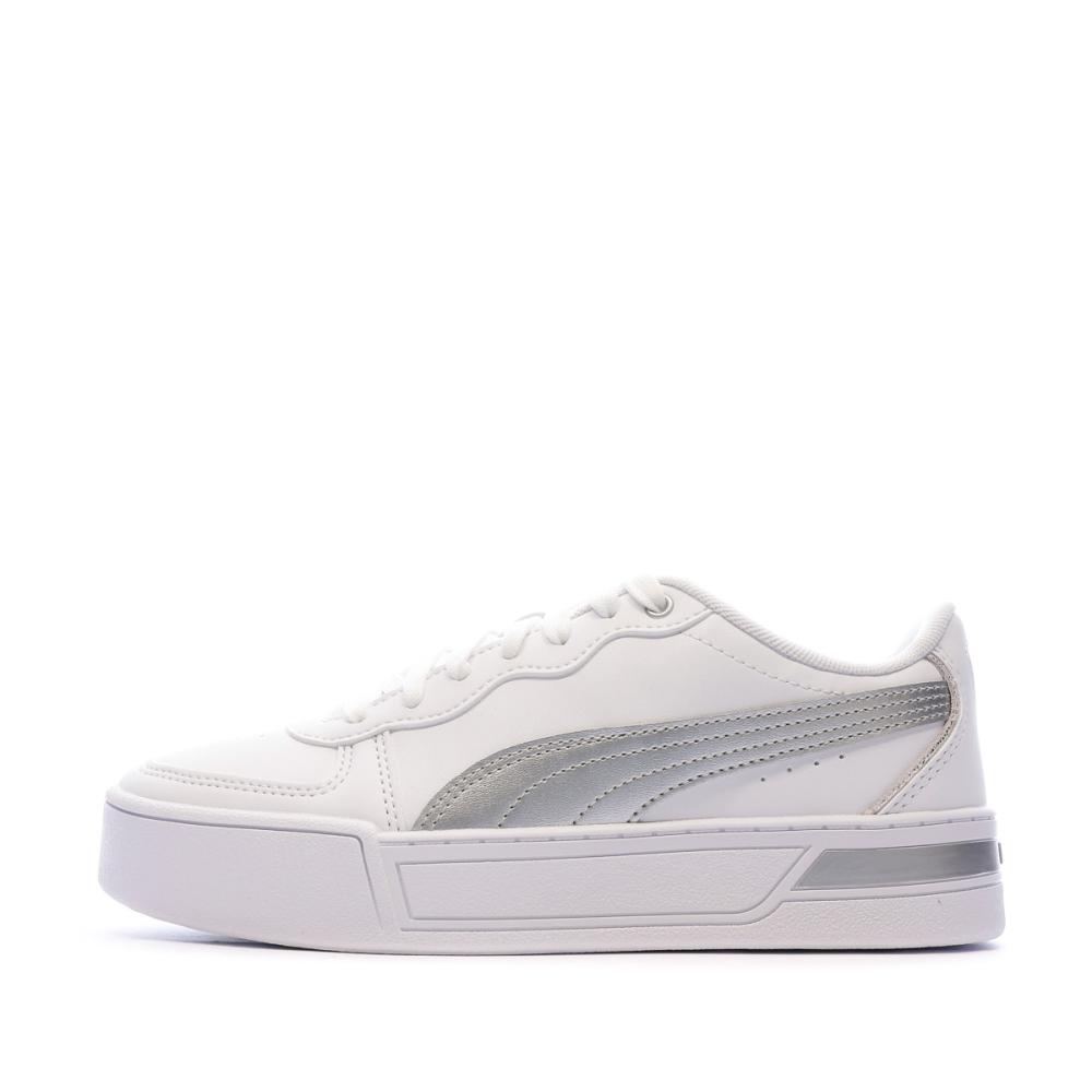 Baskets Blanches Femme Puma Skye Silver pas cher