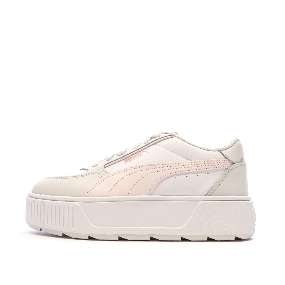 Baskets Blanc/Rose Femme Puma Karmen Rebelle pas cher