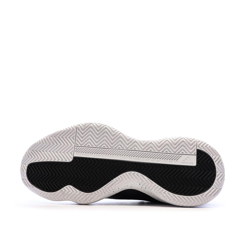 Chaussures de basketball Noires Homme Adidas Rose vue 5