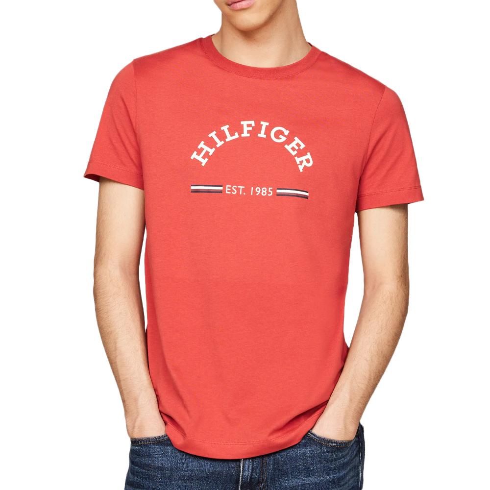 T-shirt Rouge Homme Tommy Hilfiger Arch pas cher