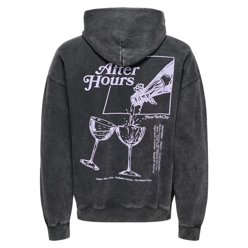 Sweat à Capuche Gris chiné Homme Only & Sons Buck vue 2