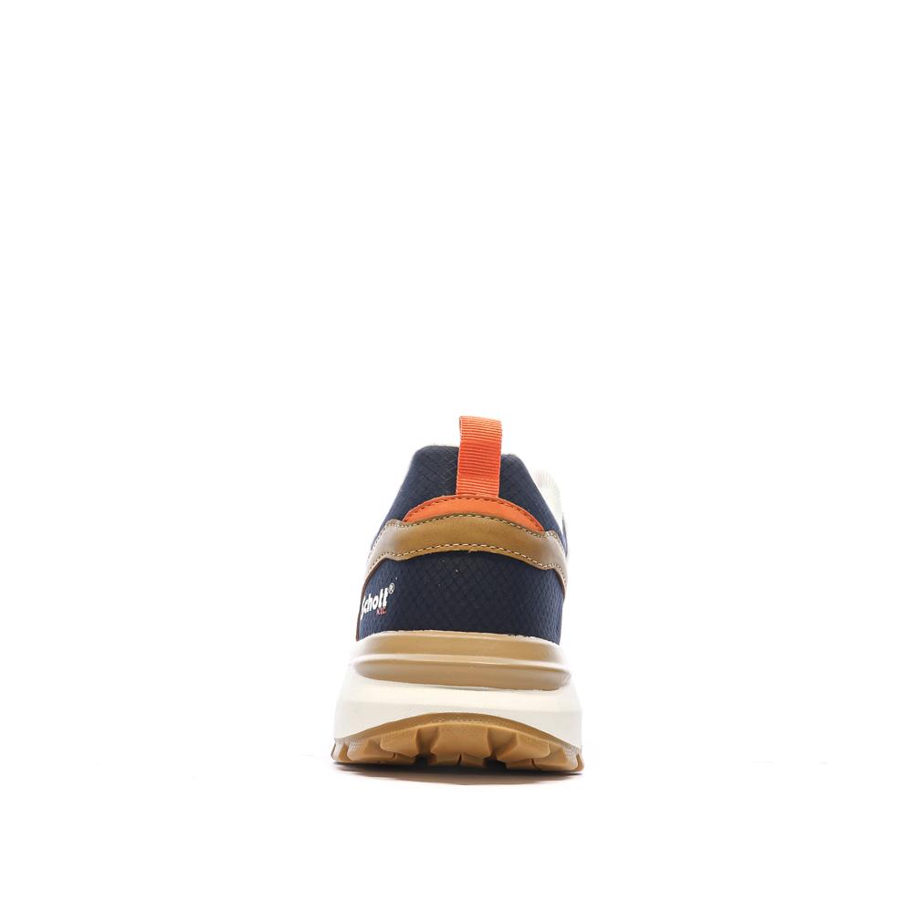 Baskets Blanches/Noires/Camel Homme Schott Heck vue 3
