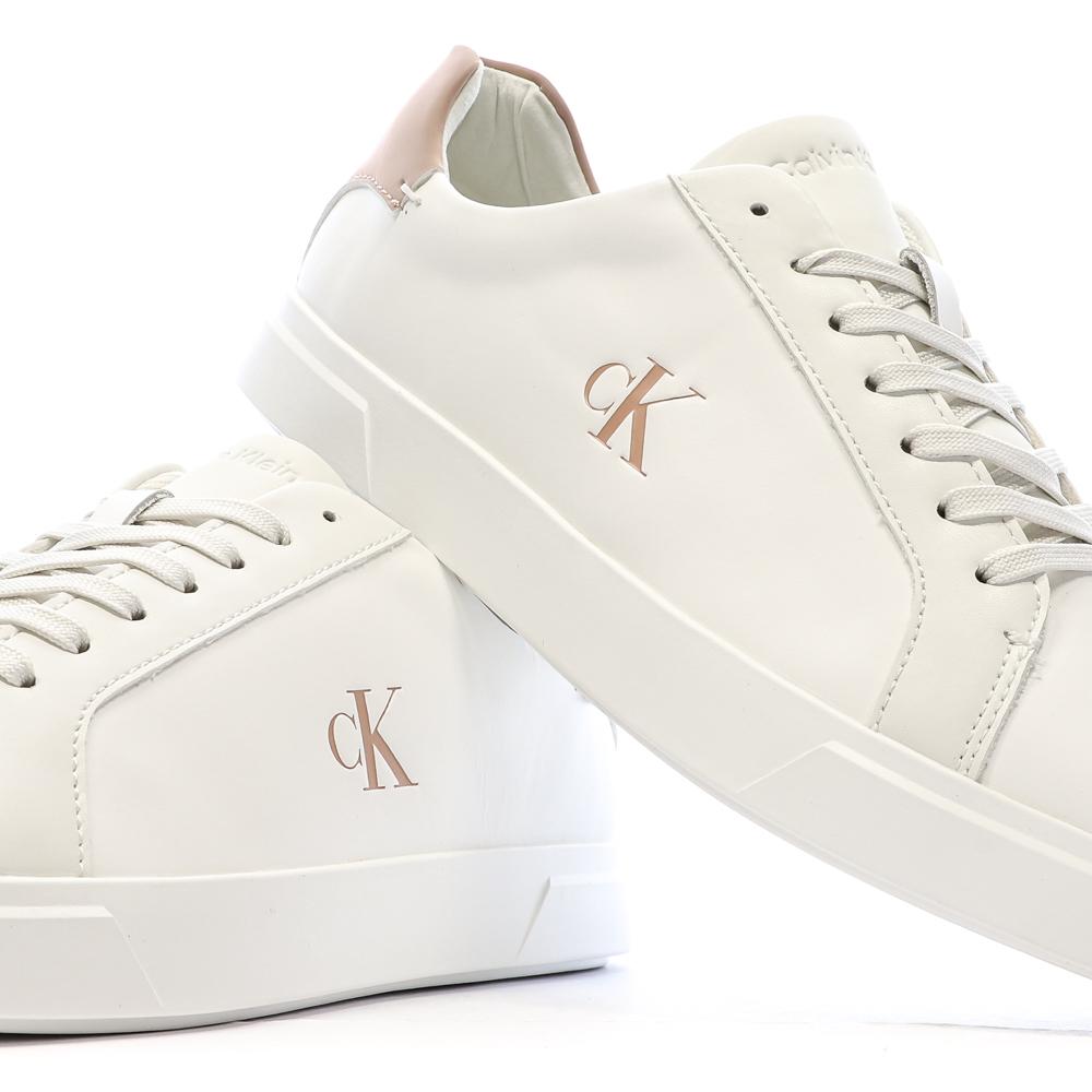 Baskets Blanc/Rose Femme Calvin Klein Jeans Low Pro Cups vue 7