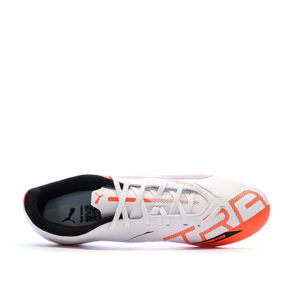 Chaussures de Foot Blanc/Orange Homme Puma Ultra 5 Play FG/AG vue 4