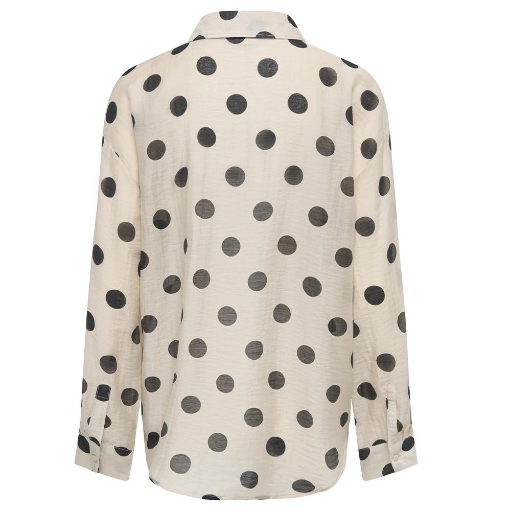JDY Fay Women’s Beige Polka Dot Shirt Photo of the Espace des Marques %store% store - view of %key%