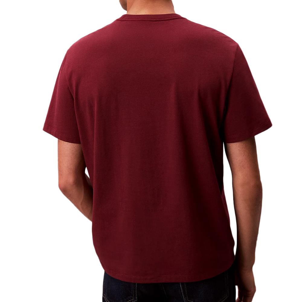 T-Shirt Bordeaux Homme Calvin Klein Jeans Hero LV04RB862G vue 2