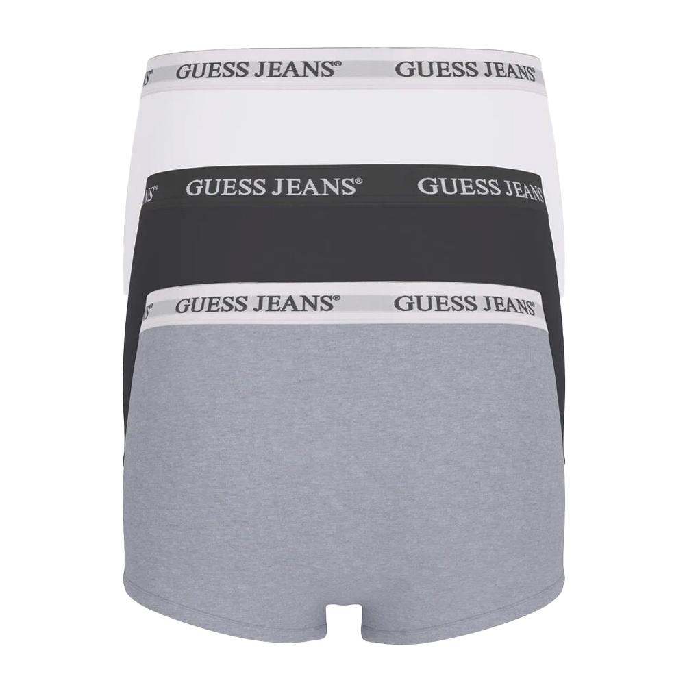 X3 Boxers Noir/Blanc/Gris Homme Guess Trunk vue 2