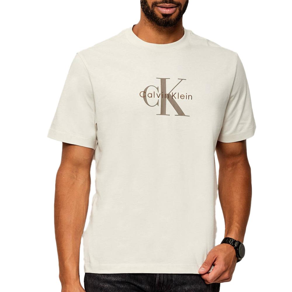 T-Shirt Beige Homme Calvin Klein Jeans Hero pas cher