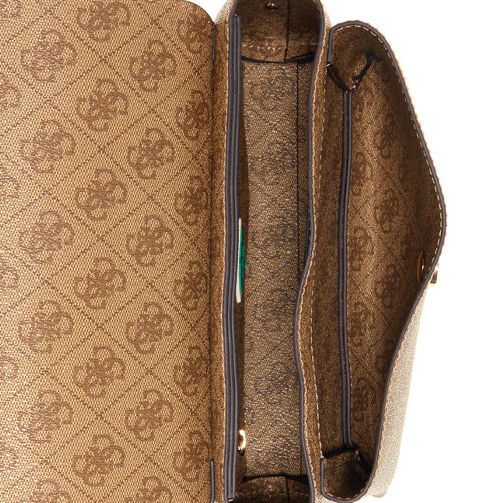 Sac à Bandoulière Marron Femme Guess Brenton vue 3
