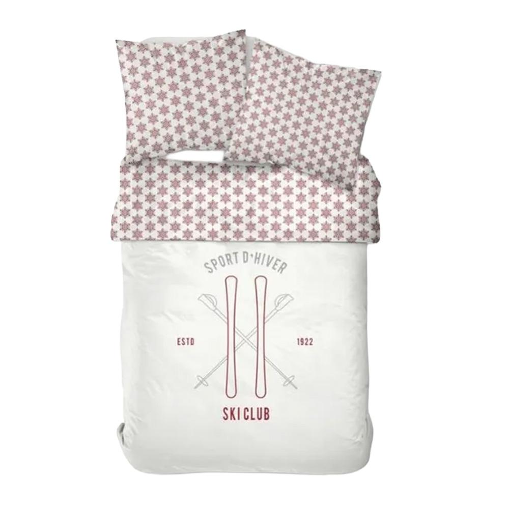 Parure de lit imprimé Flocon coton Today Ski Club 220x240 pas cher