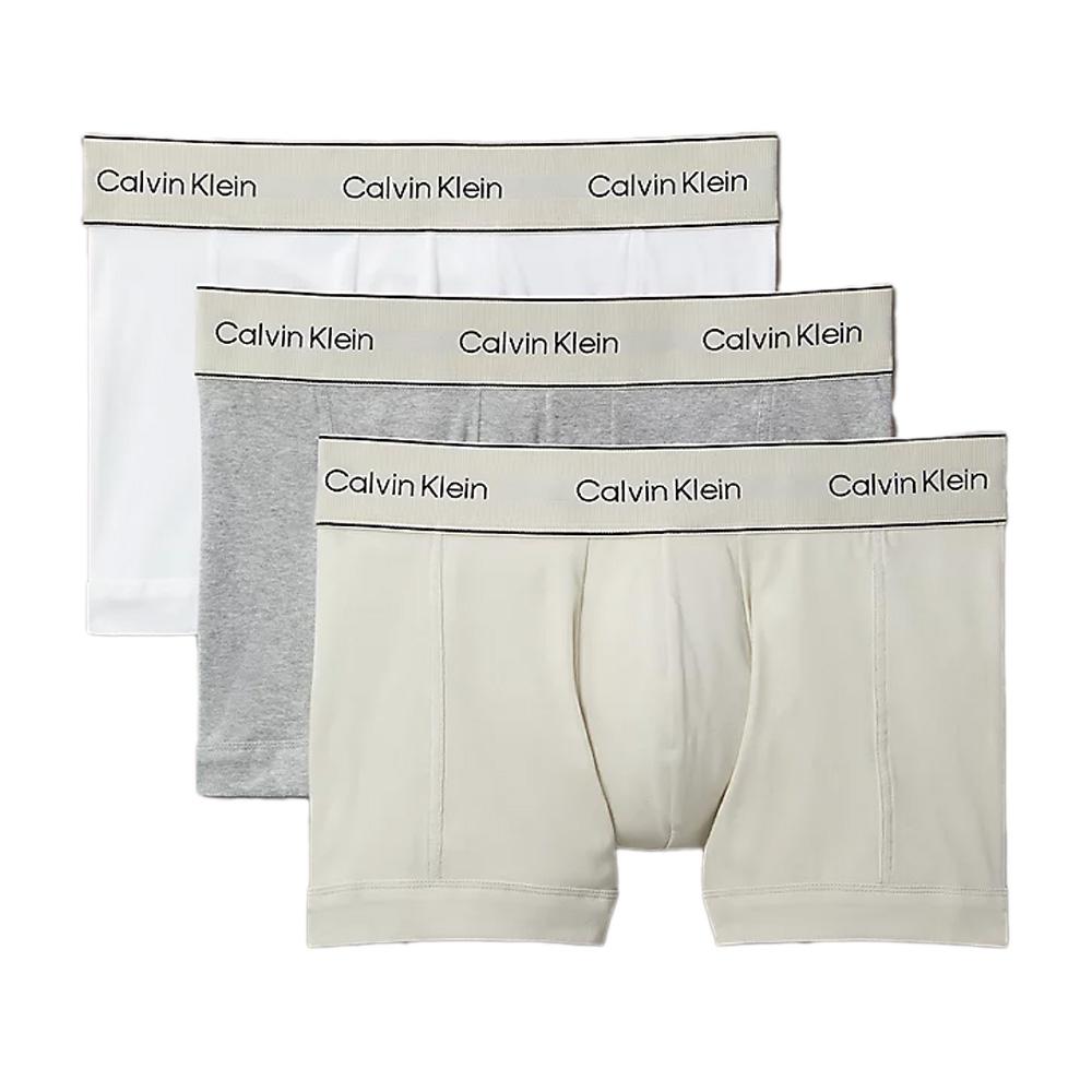 x3 Boxers Gris/Blanc Homme Calvin Klein Jeans Trunk pas cher
