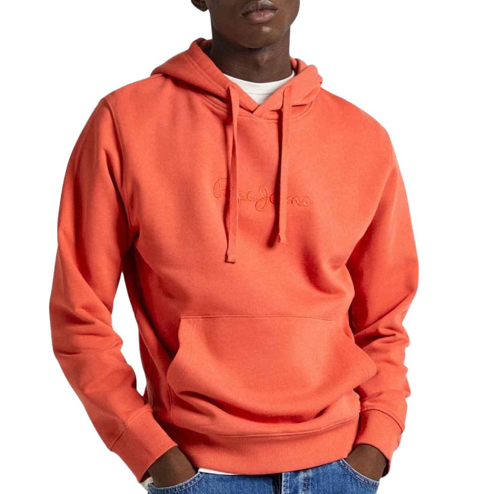 Sweat Orange Homme Pepe jeans Joe pas cher