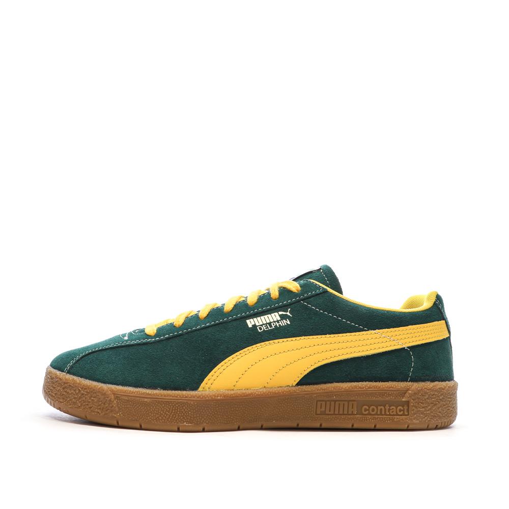 Baskets Vertes/Oranges Homme Puma Delphin pas cher