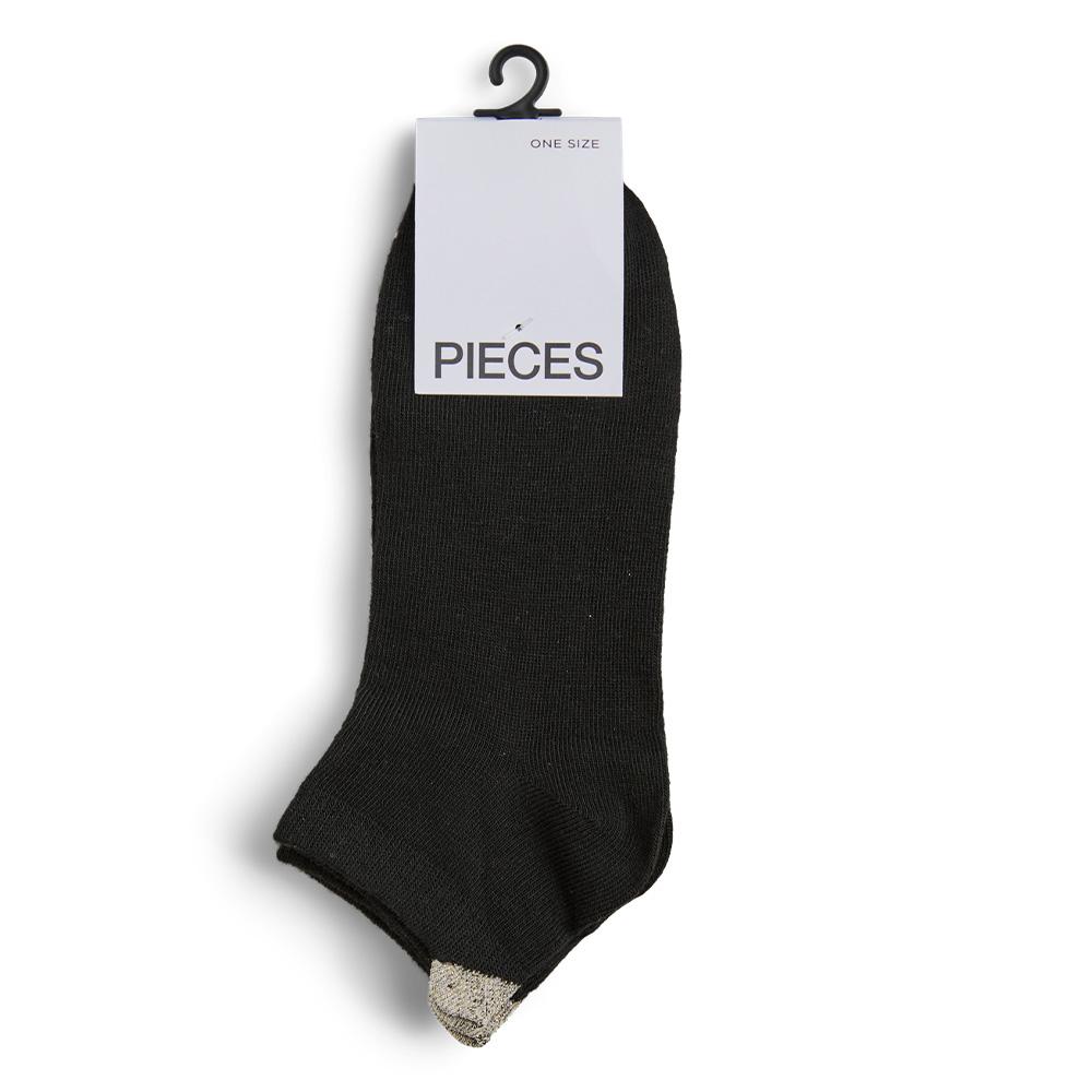 X2 Paires de Chaussettes Noires Femme Pieces Claura vue 3