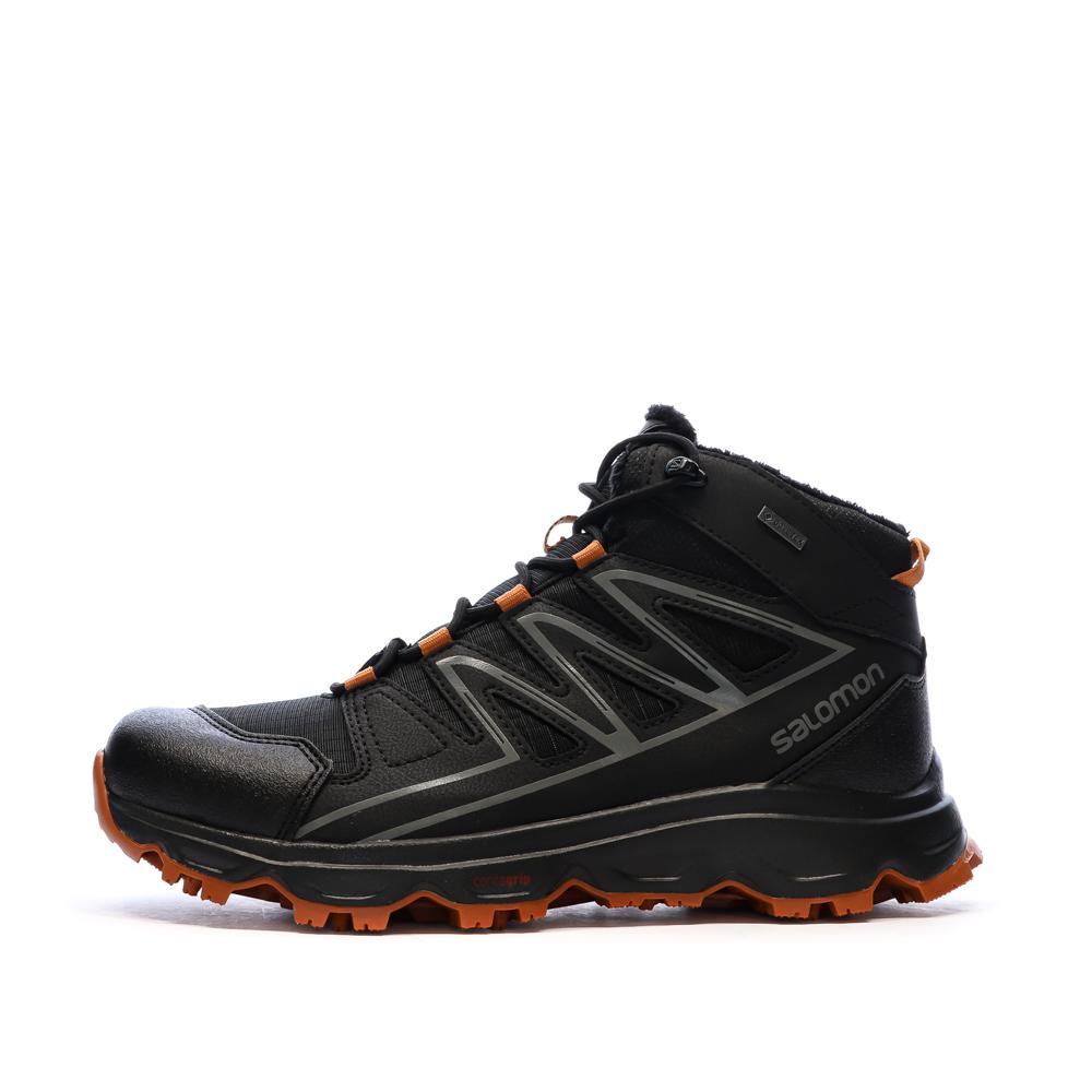 Chaussures de Randonnée Apres Ski Noir/Orange Homme Salomon Shoes Cruzano 3 Mid Gtx pas cher