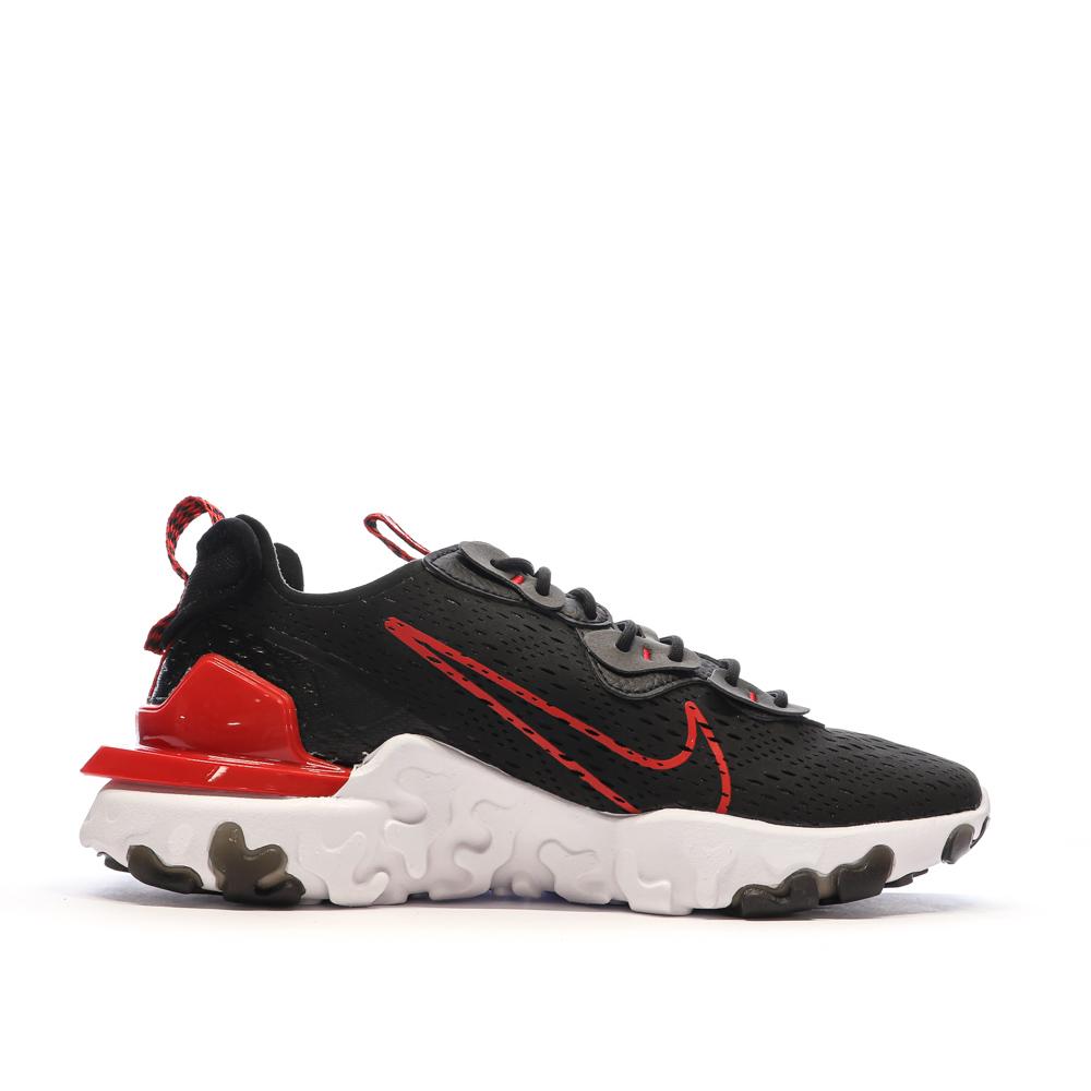 Baskets Noires/Rouges Homme Nike React Vision vue 2