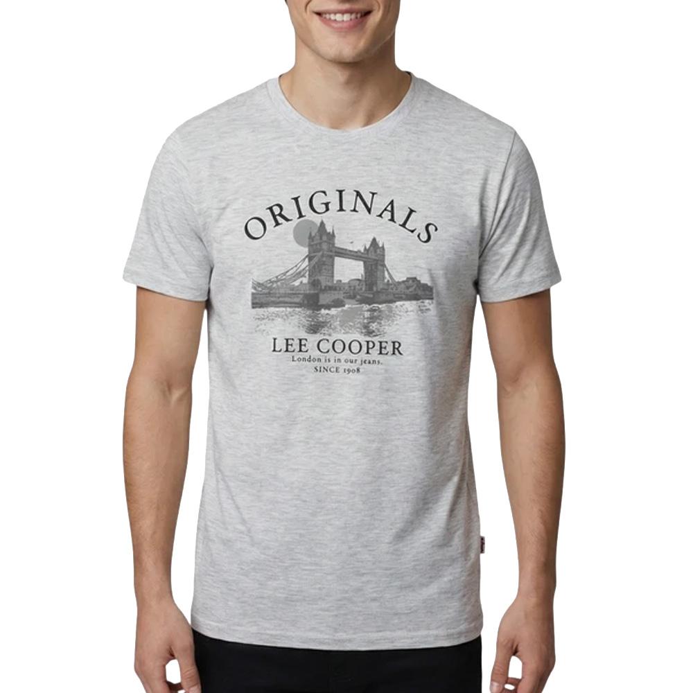 T-Shirt Gris Homme Lee Cooper LCN820 pas cher