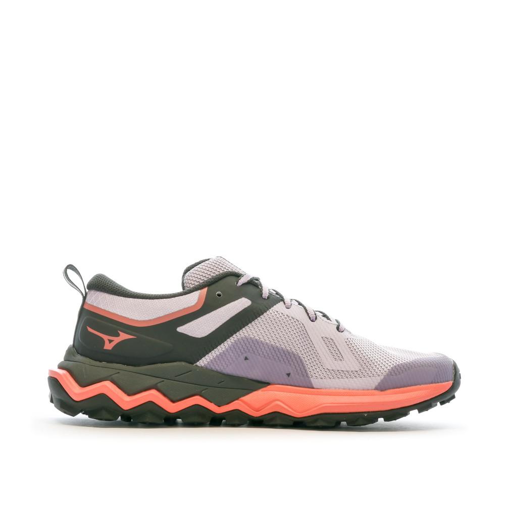 Chaussures de Trail Mauve Femme Mizuno Wave Ibuki vue 2