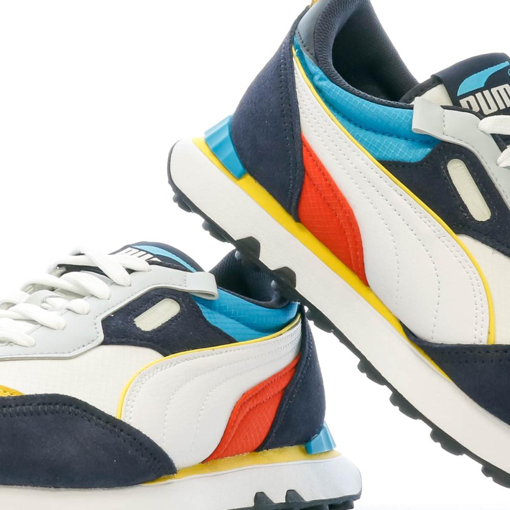 Baskets Blanc/Bleu Homme Puma Rider Future Vintage vue 7
