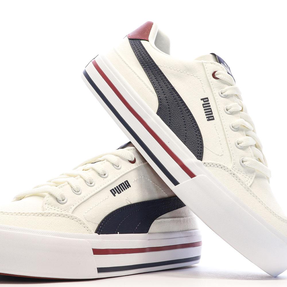 Baskets Blanches/Marine Homme Puma Court Classic vue 7