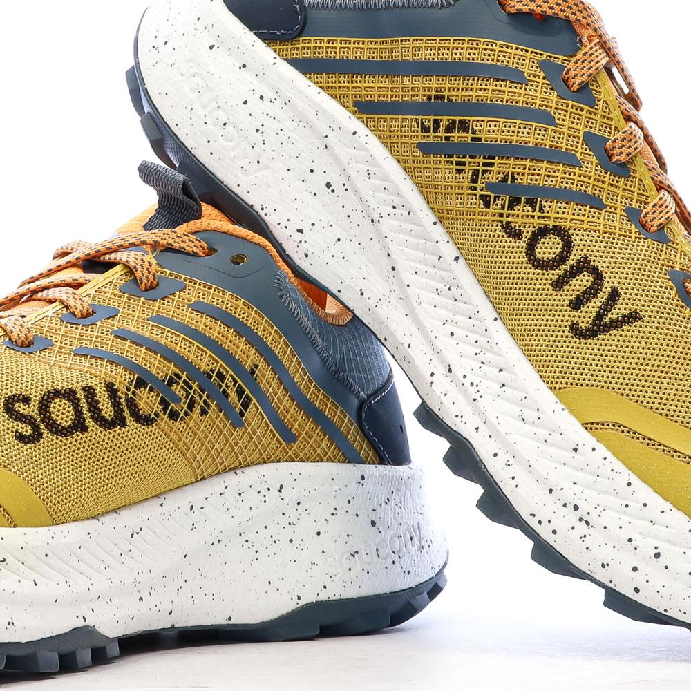 Chaussures de trail Jaunes Homme Saucony Ride vue 7