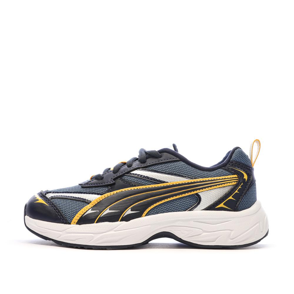 Baskets Gris Bleuté/Orange Fille Puma Morphic pas cher