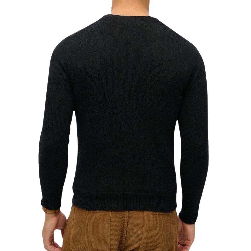 Pull Noir Homme Superdry Essential Slim Fit Crew Jumper vue 2