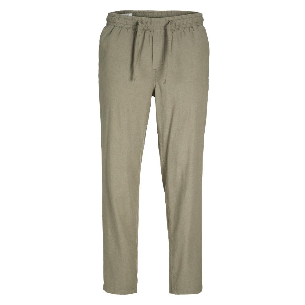 Pantalon en lin Kaki Homme Jack & Jones Kane pas cher