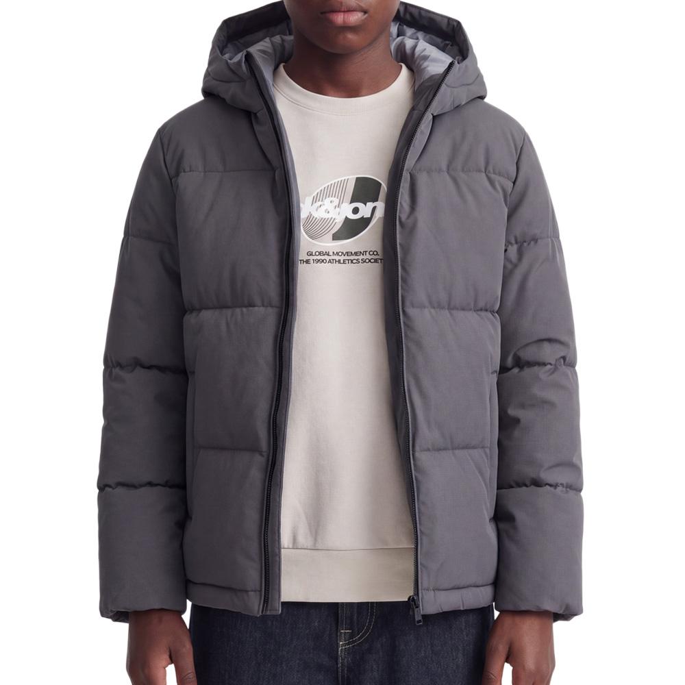 Chaqueta acolchada gris para hombre Jack & Jones Surface barato