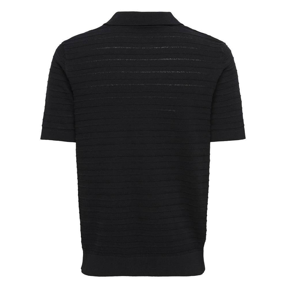 Polo Noir Homme Only & Sons Onstano Life vue 2