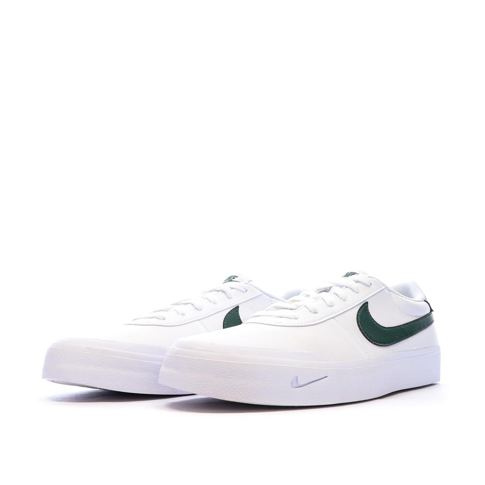 Baskets Blanches/Vertes Homme Nike Court Shot vue 6
