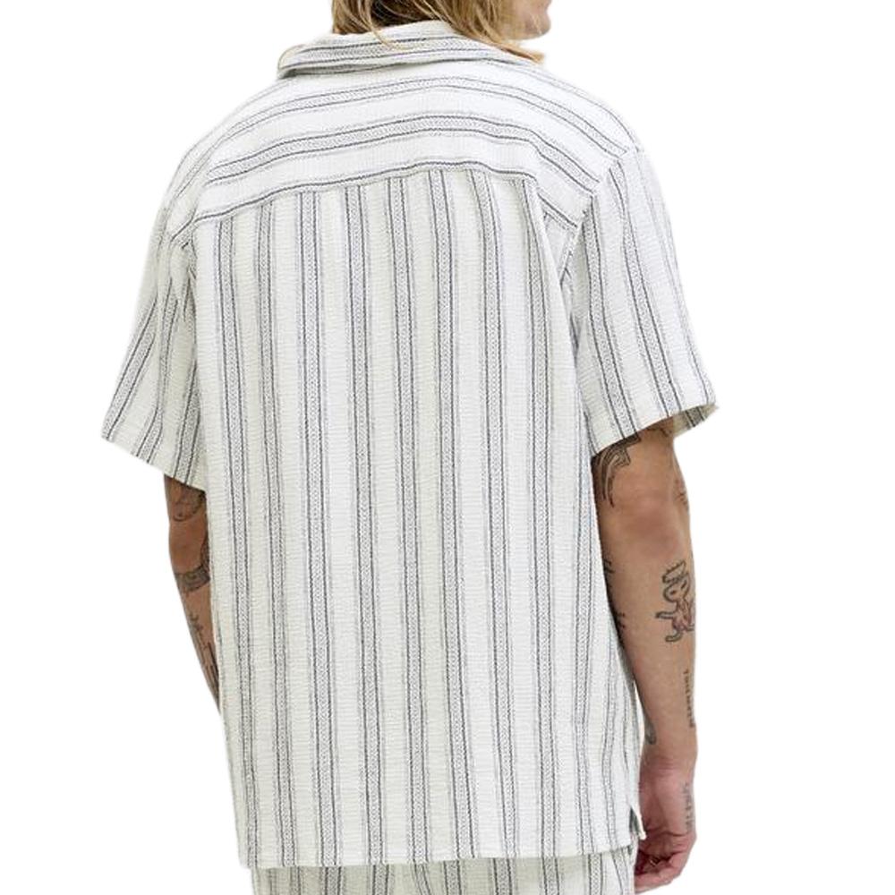 Chemise Rayure Blanc/Noir Homme Jack & Jones Stripe Resort vue 2