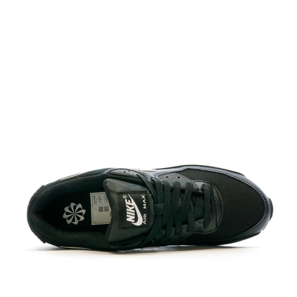 Baskets Noires/Blanches Homme Nike Air Max 90 vue 4