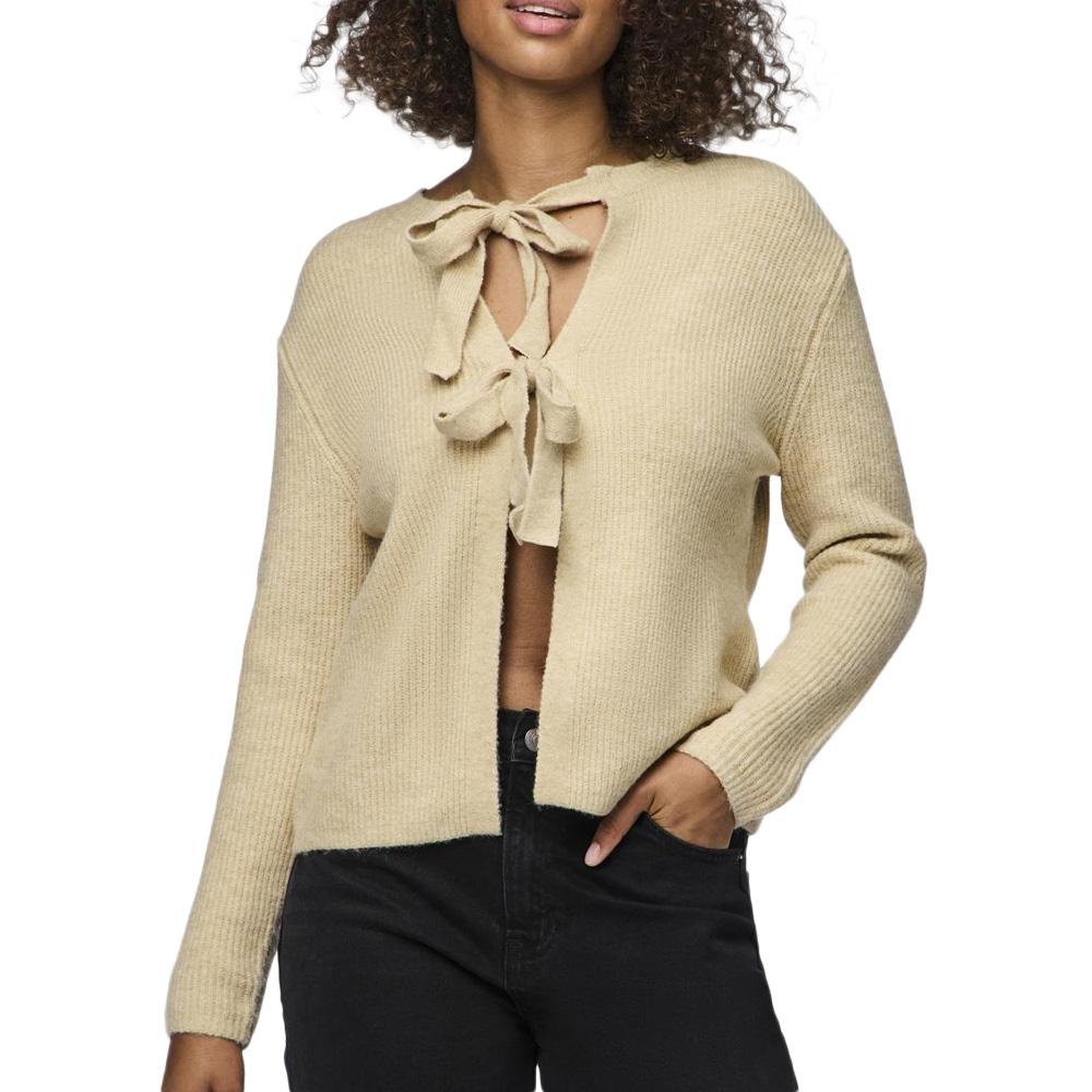 Gilet Beige Femme Pieces Silly pas cher