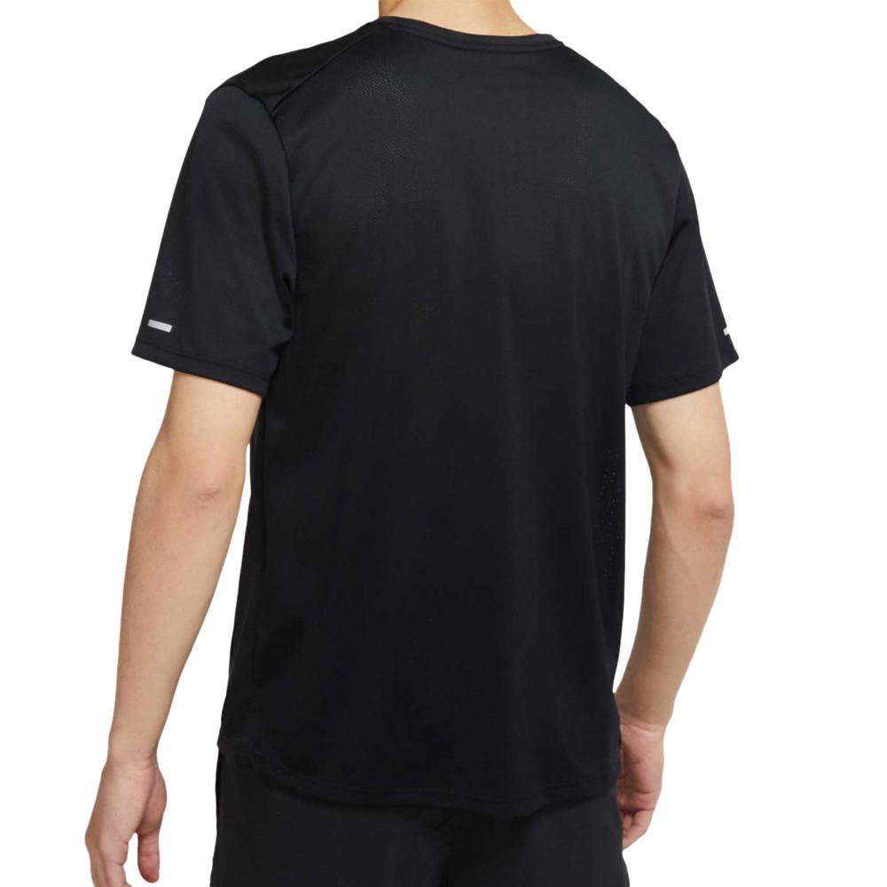 T-Shirt De Running Noir Homme Nike Dri-Fit Miler Wild vue 2