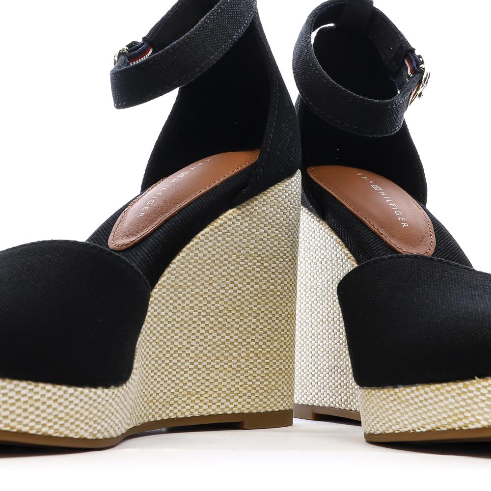 Sandales Noires Femme Tommy Hilfiger Wedges vue 7