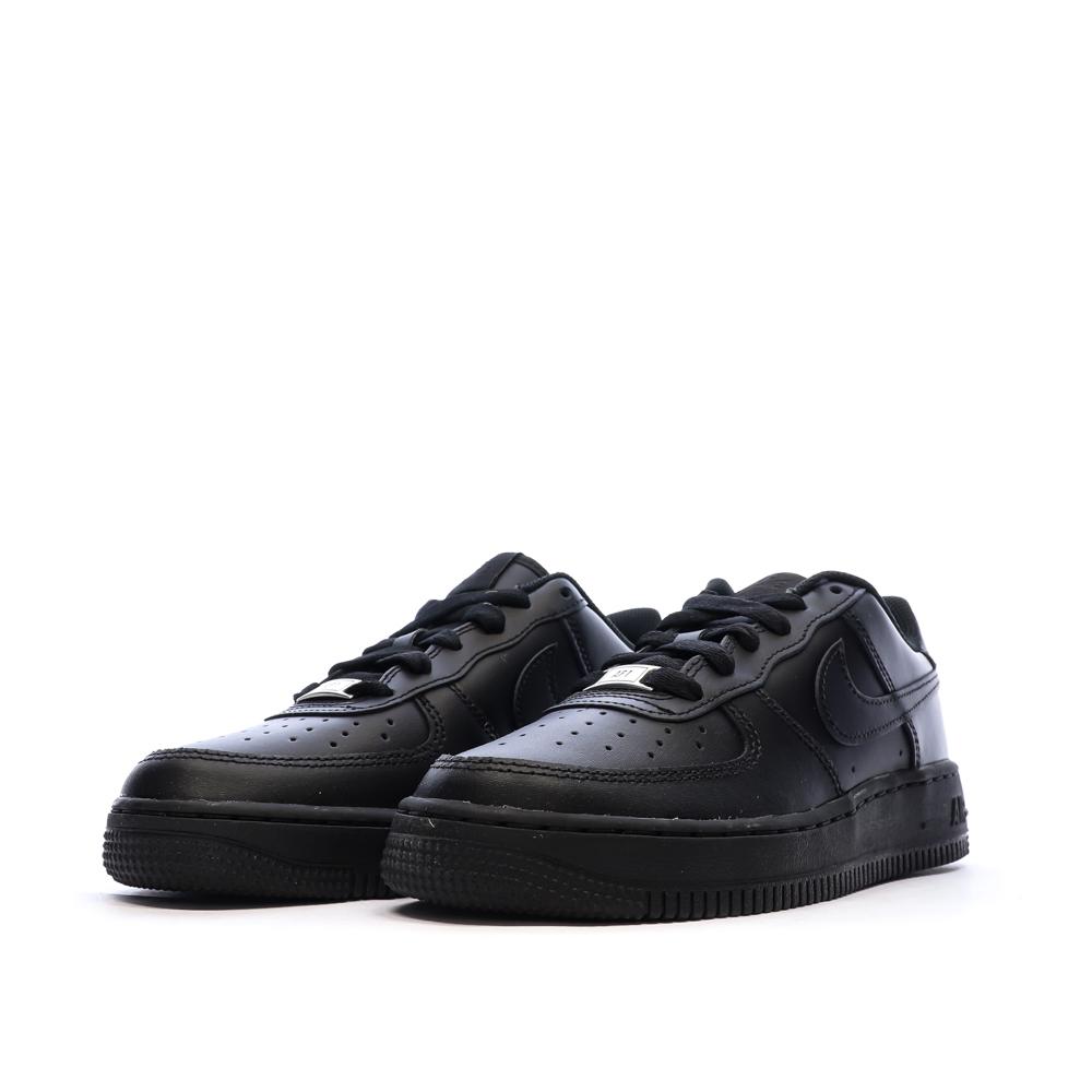 Air Force 1 Noires Garçon Nike vue 6