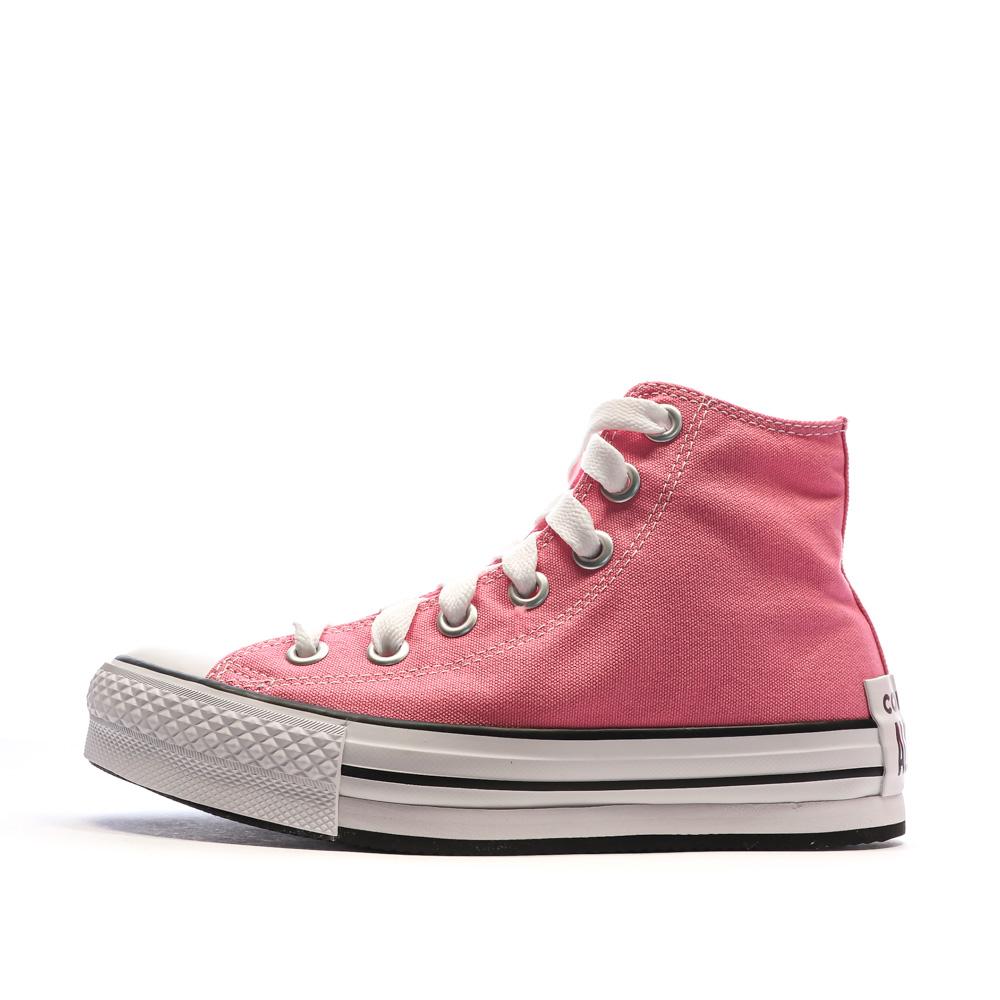 Baskets Roses Femme Converse All Star Lift Platform Sketch vue 2