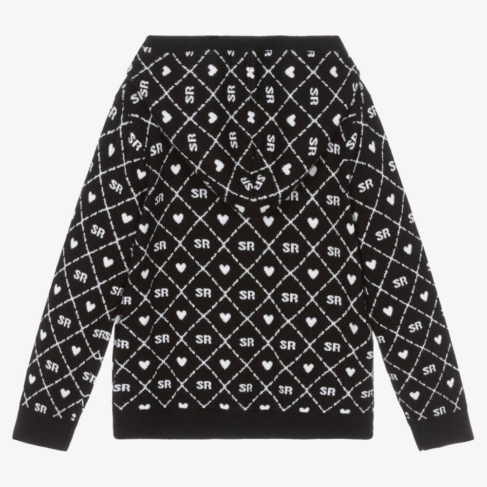 Sweat Zippé Noir/Blanc Fille A15032 vue 2